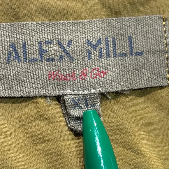 ALEX MILL NEW easy Shirt 100% Cotton - XL - Military Olive